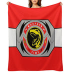 Red Ranger Morphin Coin Premium Throw Blanket