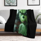 Grinchy Charm Add A Touch of Whimsy to Your Space Gift-ready Throw Blanket