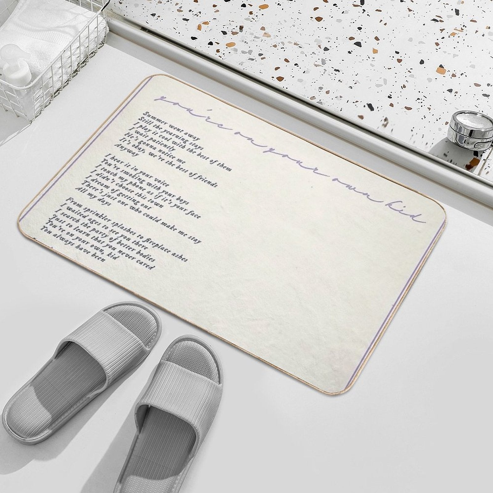 Youre on Your Own Lyric  Versatile Bath Mat
