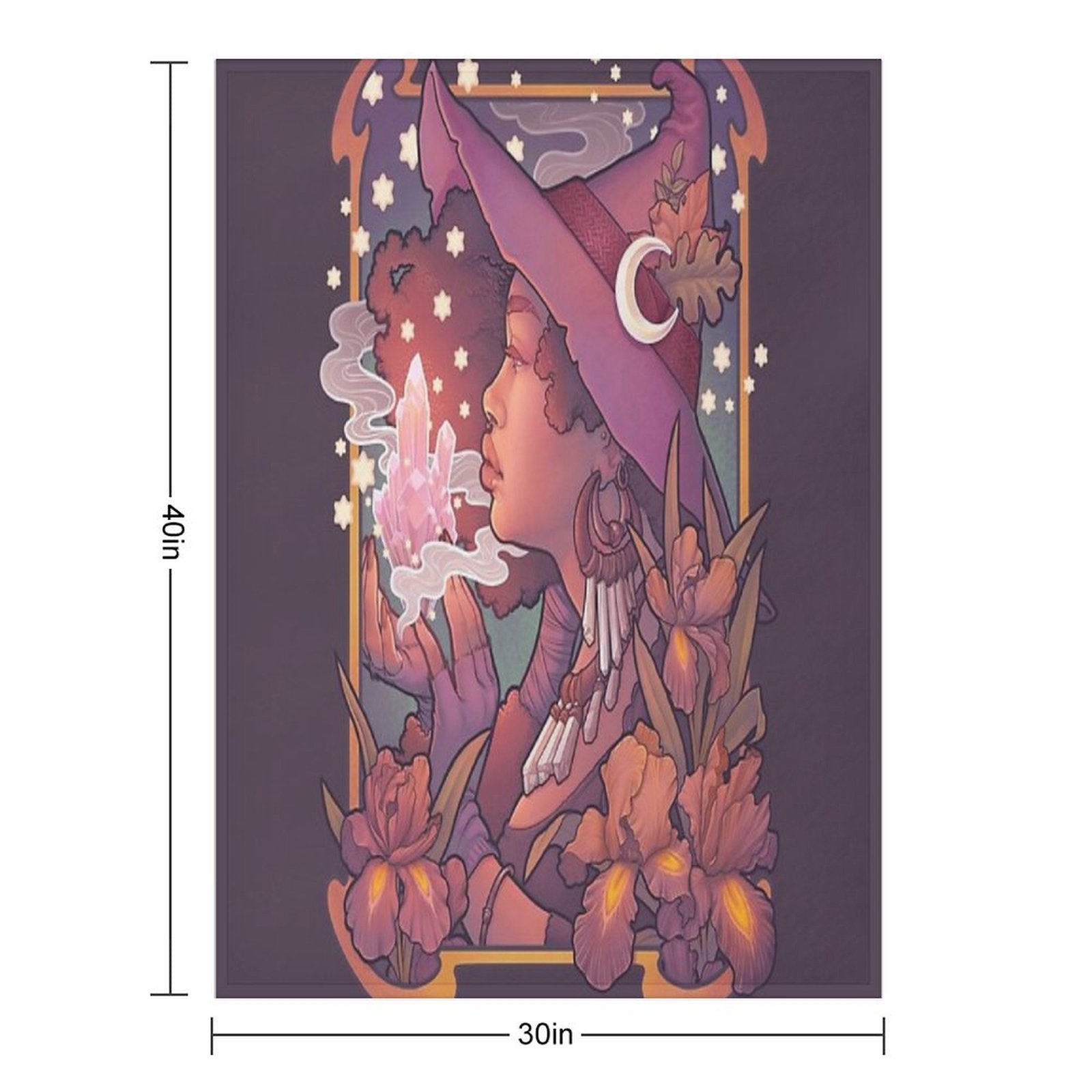 CRYSTAL WITCH Machine-washable Throw Blanket