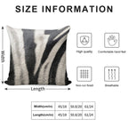 Zebra Stripes Soft Reinforced Edging Throw Pillow