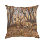 Whitetail Deer Monster Buck And Doe Soft Luxury Feel Throw Pillow