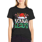 Nonna Claus Christmas Lights Pajama Family Matching Grandma  Quick-drying T-Shirt
