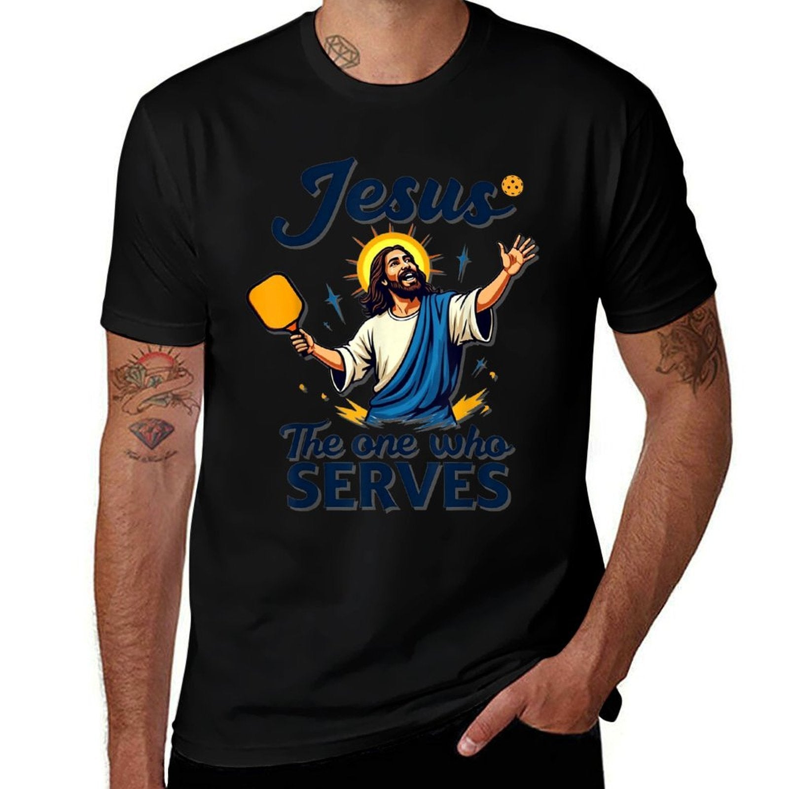 PIckleball Jesus - The Ultimate Serve  Eco-friendly Material T-Shirt