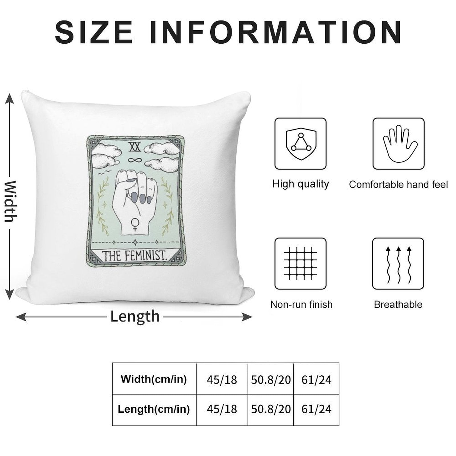 The Feminist Soft Ultra-Soft Texture Throw Pillow