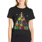 Science Santa Elf Teaching Tools As Christmas Tree Colourful  Easy-care T-Shirt
