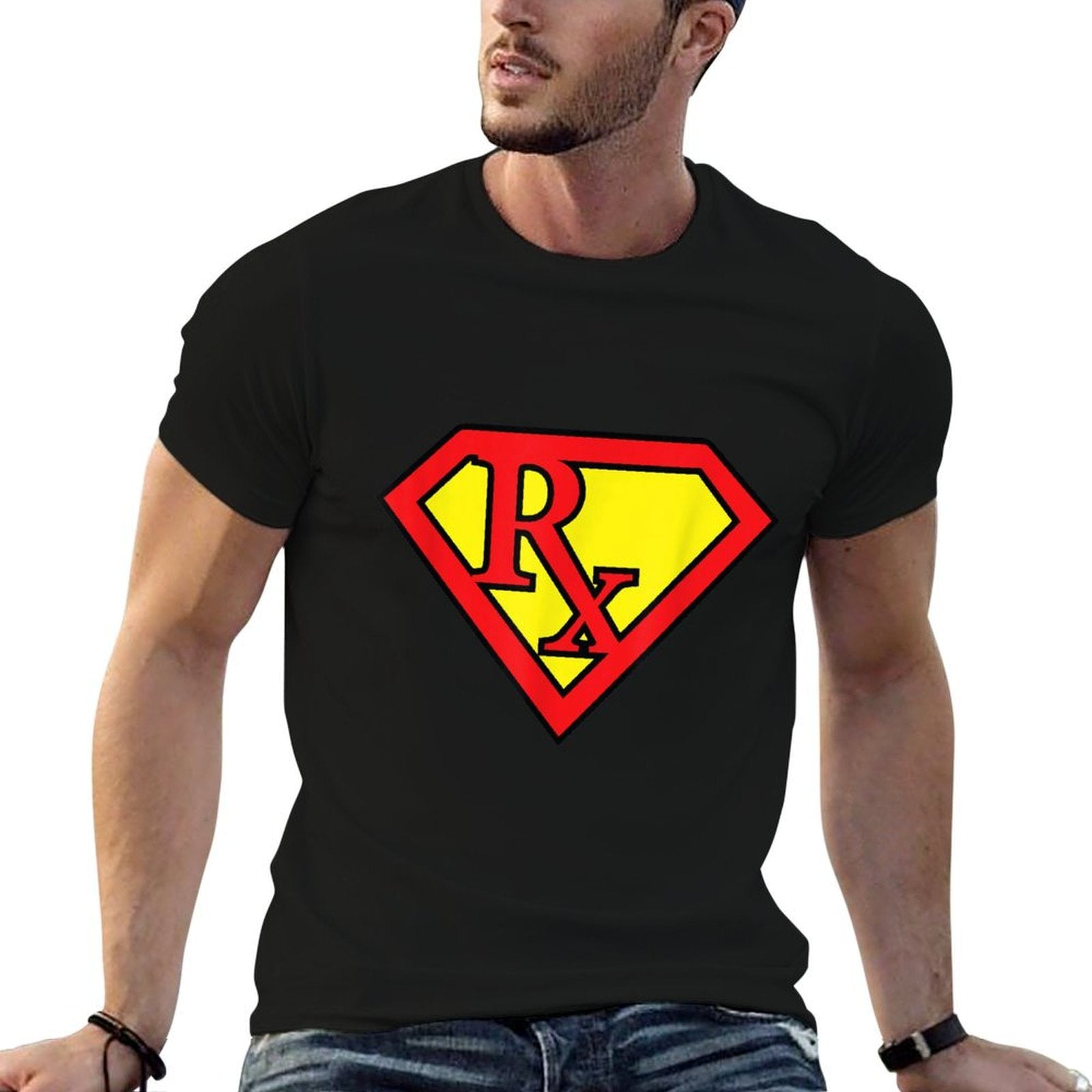 Rx Superhero Pharmacist Pharma Tech Funny Appreciation Gift Comfortable T-Shirt
