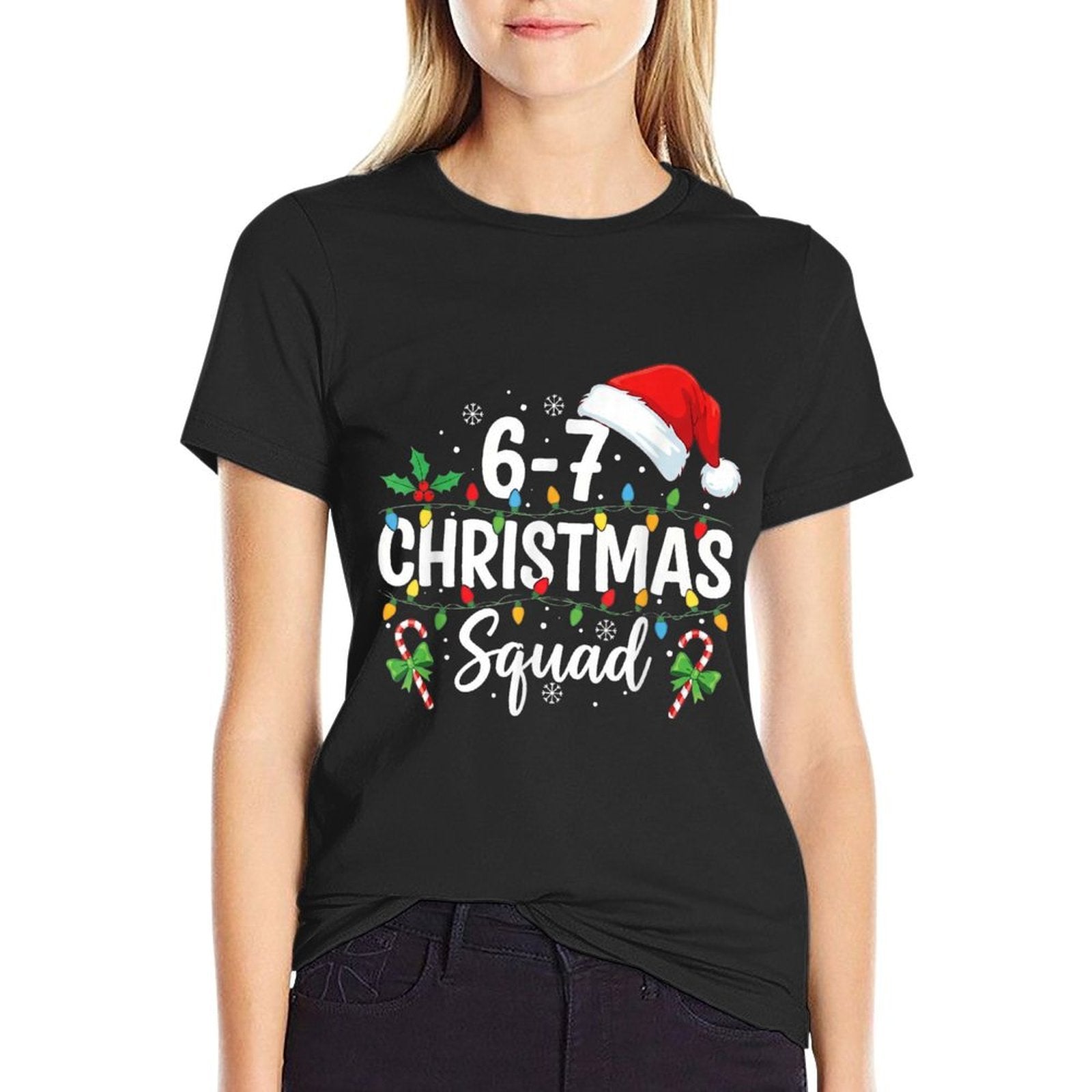 6-7 Christmas Squad Funny 67 Six Seven Meme Xmas 6 7 Crew  Moisture-wicking T-Shirt