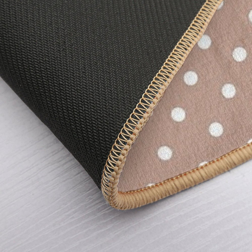 Polka Dot,dots,circles,brown,nude,beige Background  High-Traffic Bath Mat