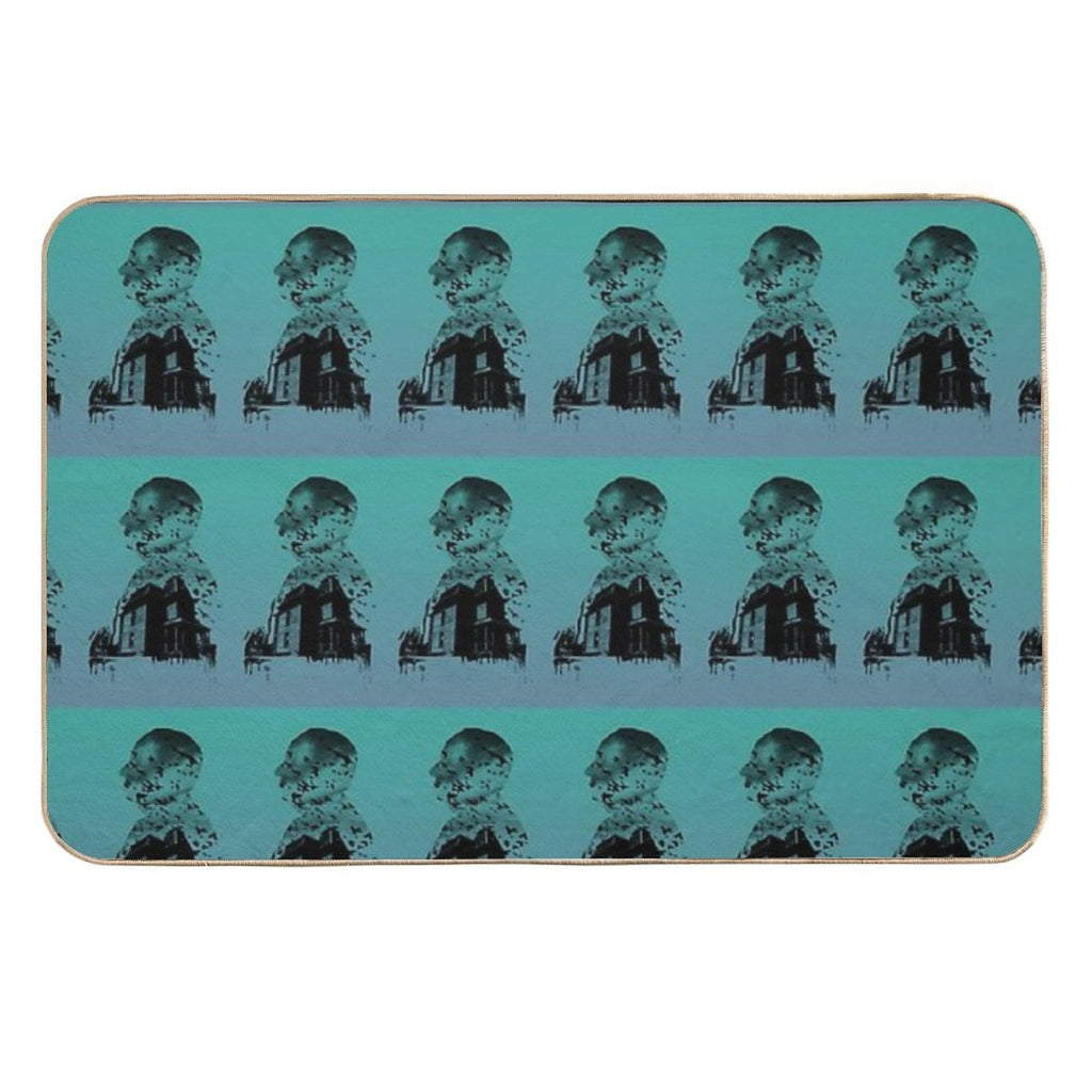 Alfred Hitchcock Collage - Gradient  Long-Lasting Bath Mat