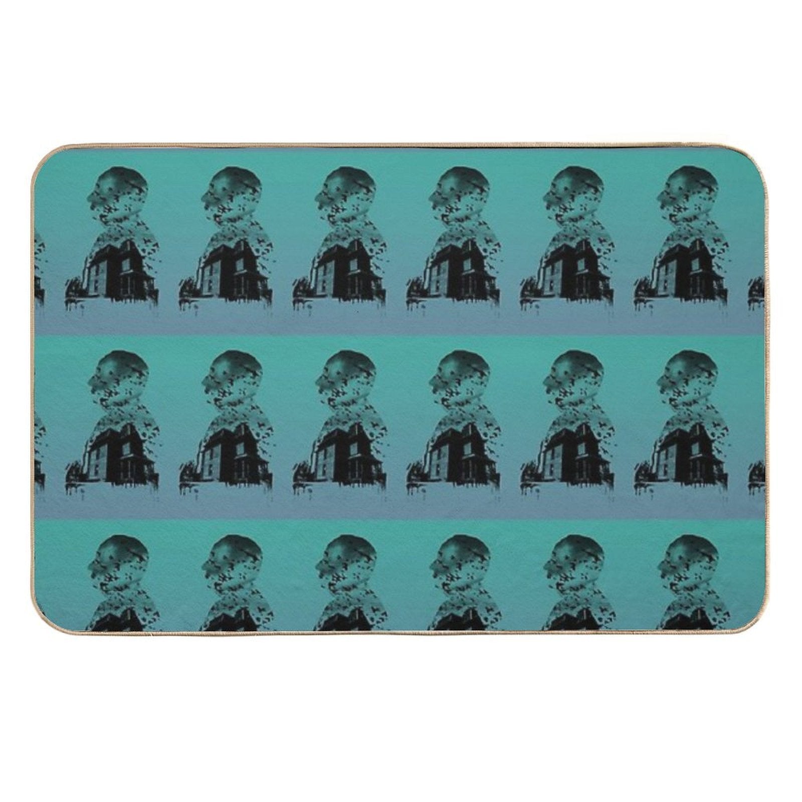 Alfred Hitchcock Collage - Gradient  Long-Lasting Bath Mat