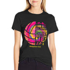 Volleyball Tn Girls Women Christian Christ Tie Dye  Rolled Sleeves T-Shirt