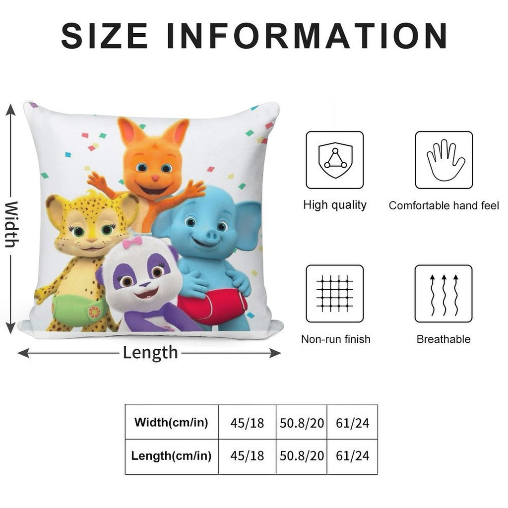 Word Party - Kids Tv Show Soft Home Decor Throw Pillow