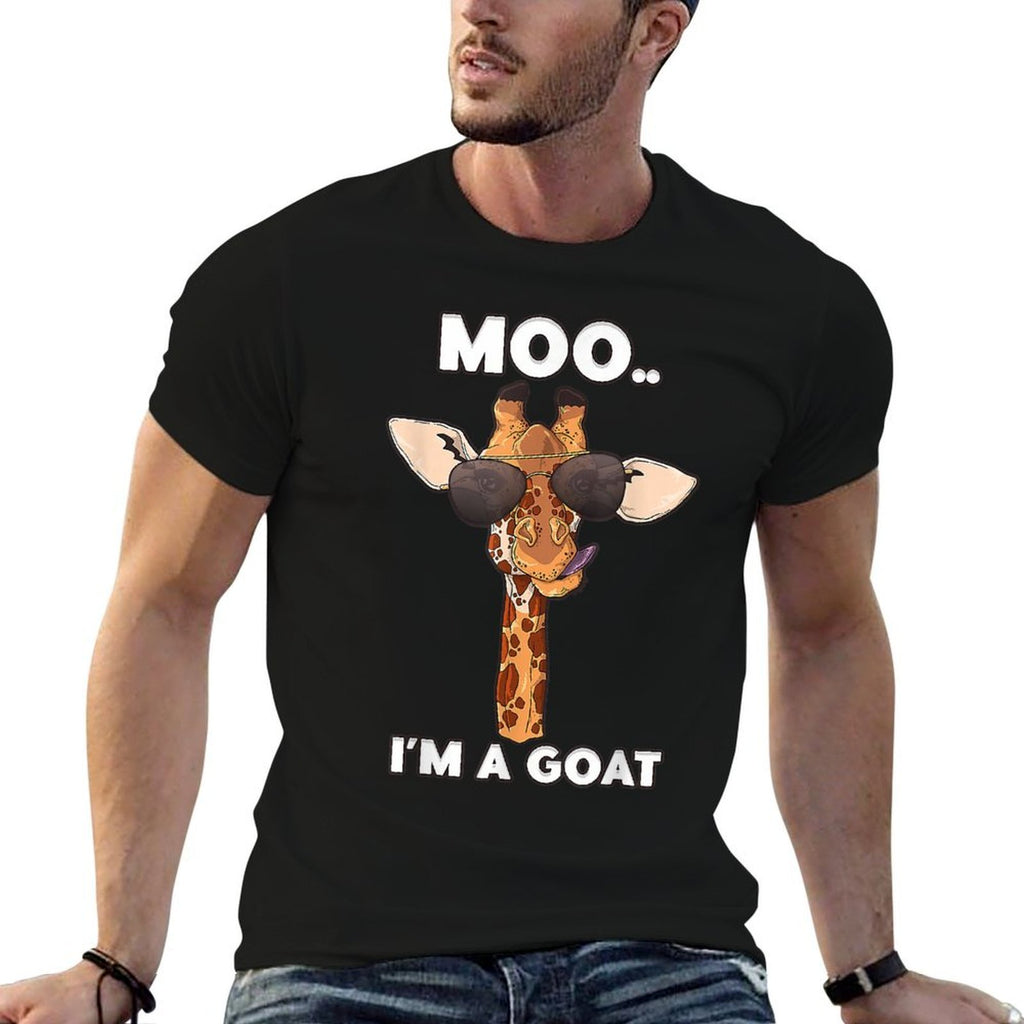 Moo Im A Goat Giraffe Lover Animals Lover Zoology  Breathable T-Shirt