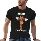 Moo Im A Goat Giraffe Lover Animals Lover Zoology  Breathable T-Shirt