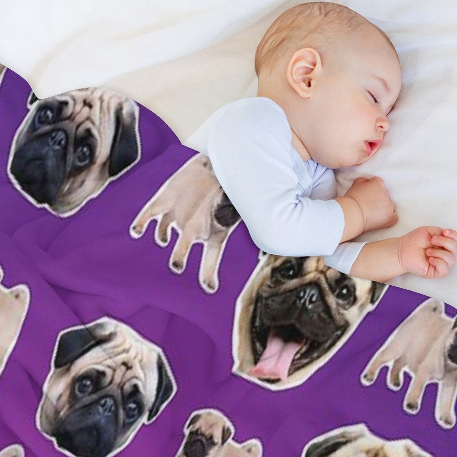 Pugs Velvety-soft Throw Blanket