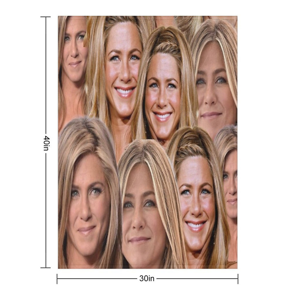 Jennifer Aniston Collage Machine-washable Throw Blanket