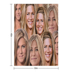 Jennifer Aniston Collage Machine-washable Throw Blanket