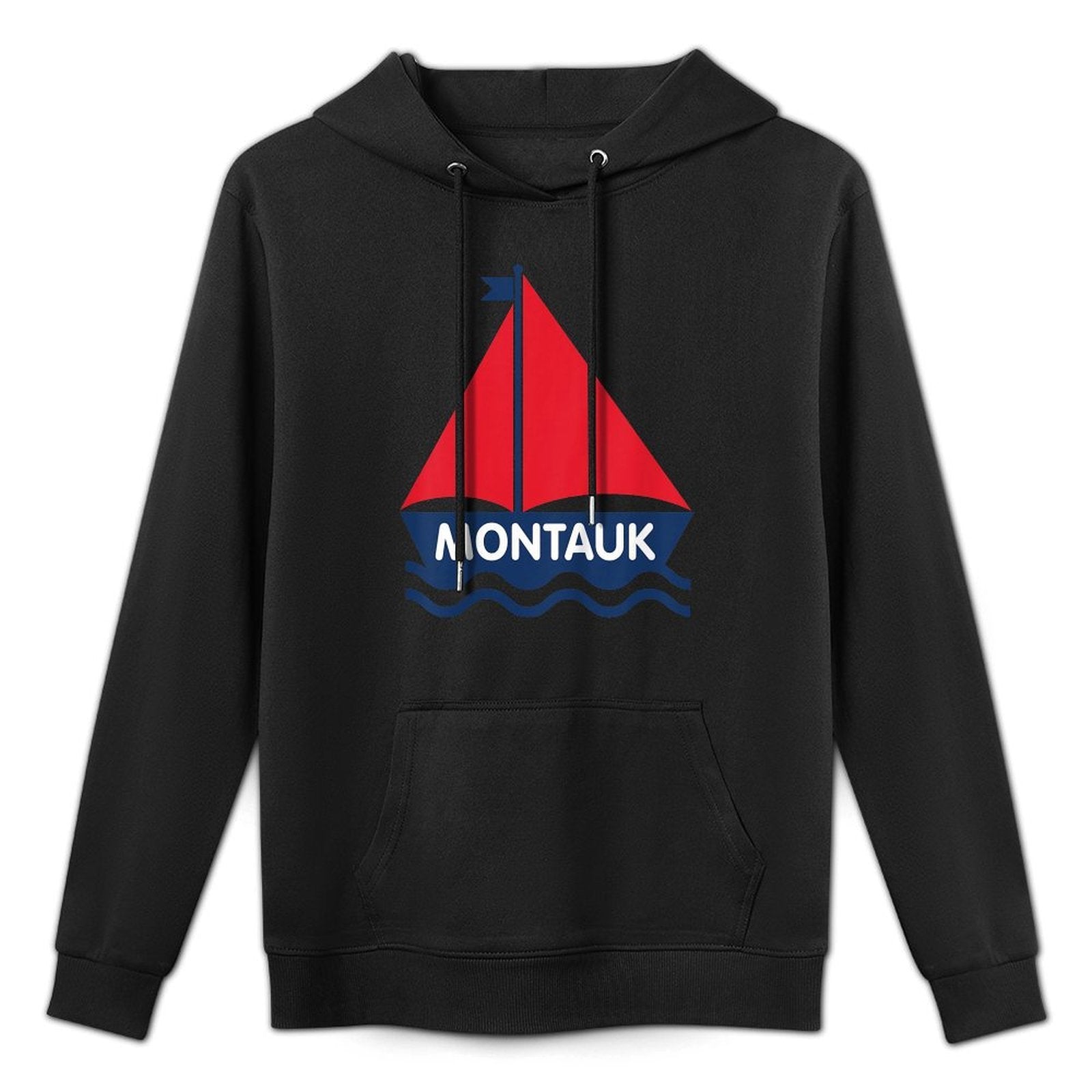Montauk New York Sailboat Boys Girls Toddlers Durable Construction Hoodie