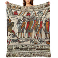 THE BAYEUX TAPESTRY ,BATTLE OF HASTINGS ,NORMAN KNIGHTS Quick-dry Throw Blanket