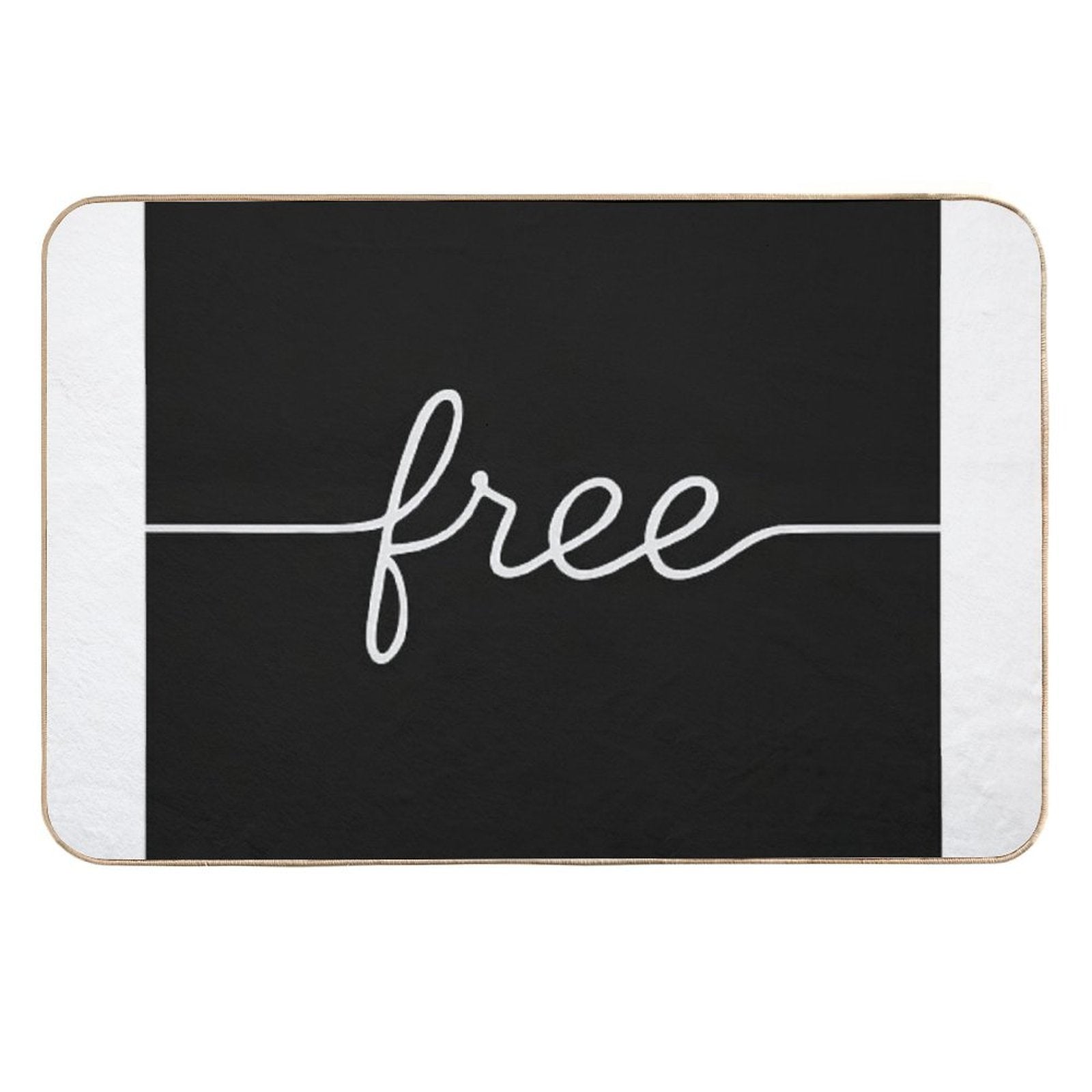 Line Shaped Into The Word Free  Absorbent Bath Mat