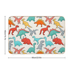 Kawaii Style Dinosaurs Pattern  Versatile Bath Mat