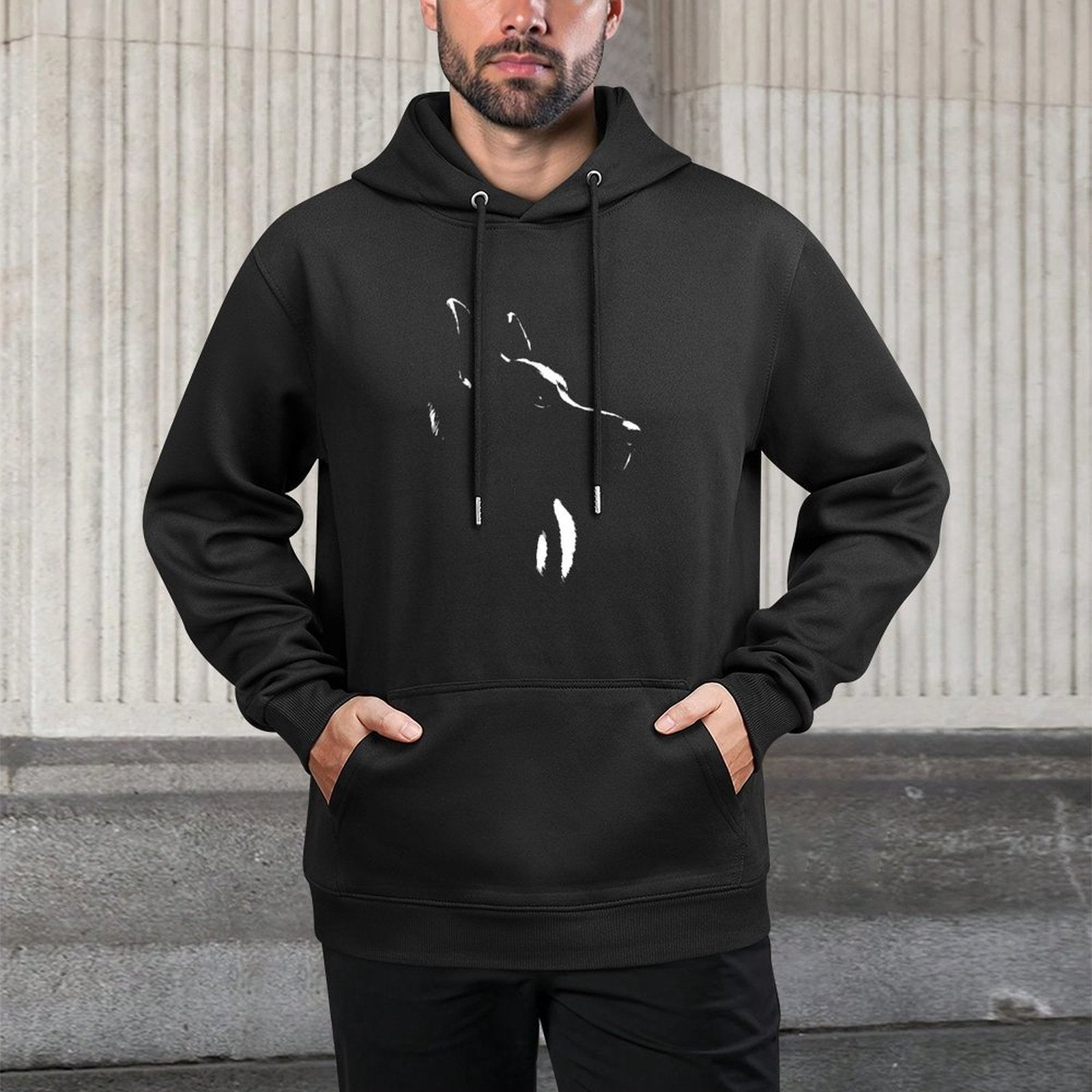 German Shepherd Silhouette Graphic For Men Women Pilling-Resistant Hoodie