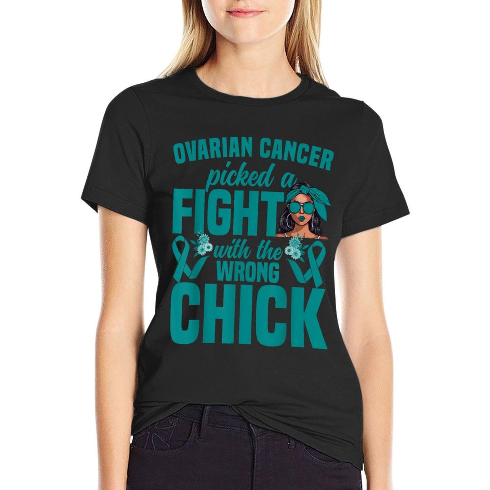 Ovarian Cancer Awareness Women Girls Survivor Ovarian Cancer  Graphic-printed T-Shirt