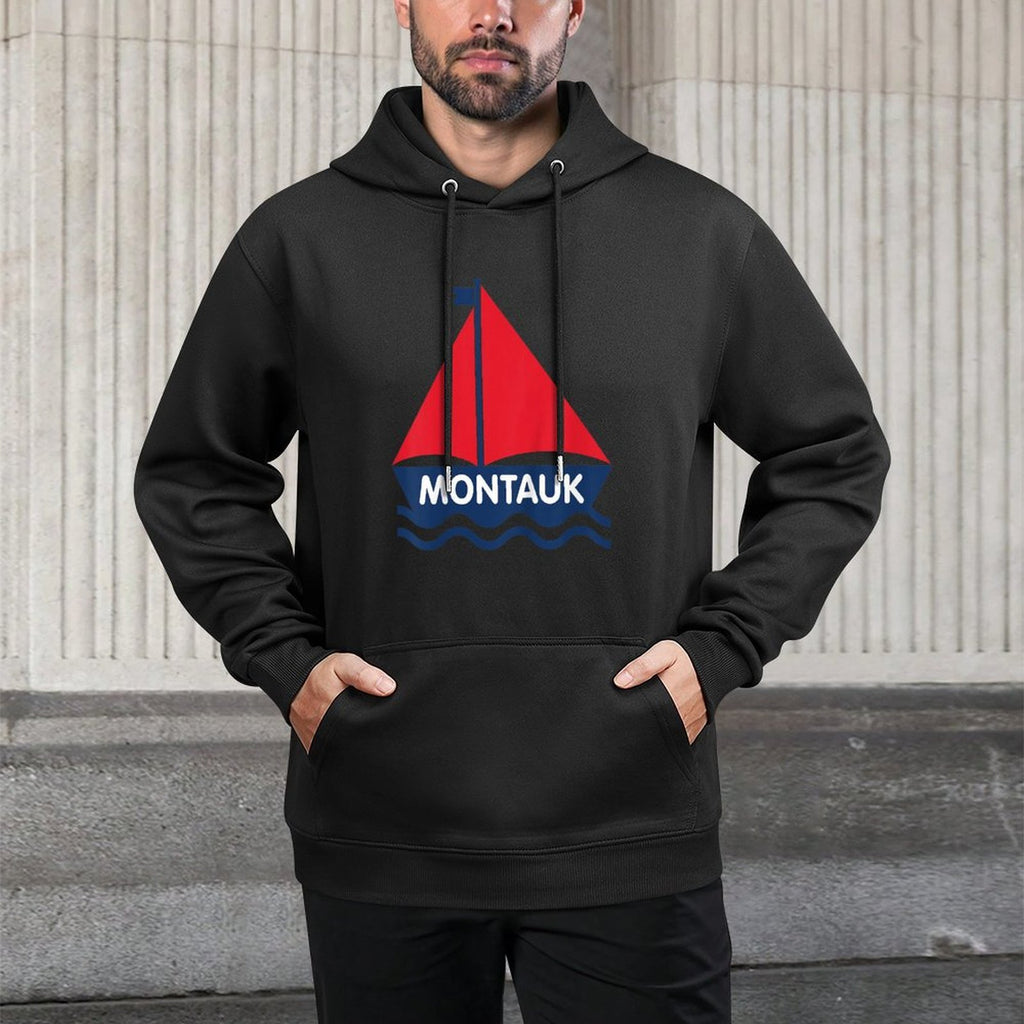 Montauk New York Sailboat Boys Girls Toddlers Durable Construction Hoodie
