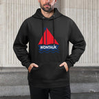 Montauk New York Sailboat Boys Girls Toddlers Durable Construction Hoodie