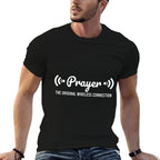 Prayer The Original Connection Pun Funny Church Graphic  Breathable T-Shirt