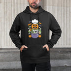 Funny Pumpkin Chef Cooking Halloween Cauldron Design Layering Staple Hoodie