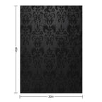 Beautiful Black Damask Sustainable Throw Blanket