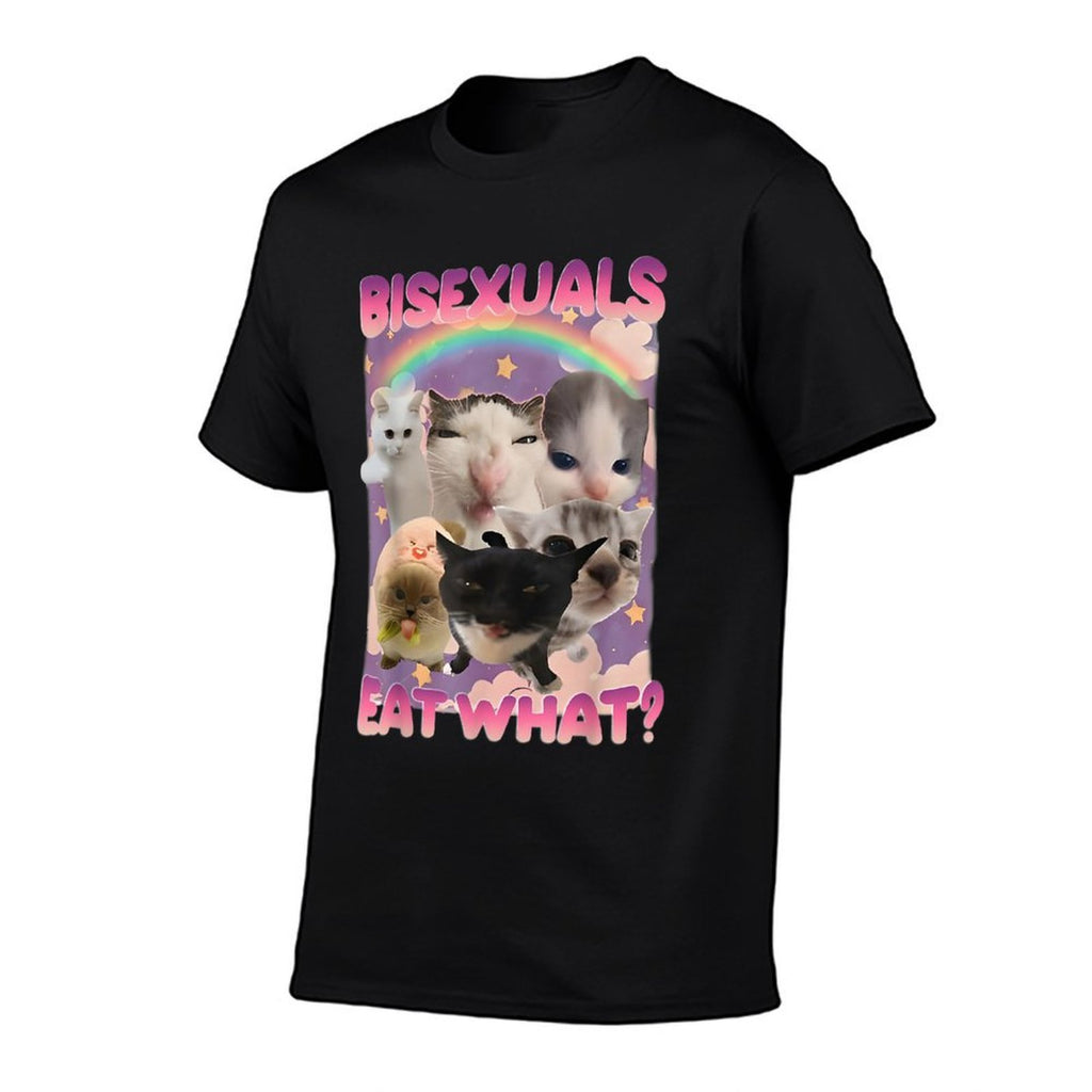 Bisexuals Eat What Funny Cat Unicorn Meme LGBT Humor  Versatile T-Shirt