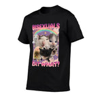 Bisexuals Eat What Funny Cat Unicorn Meme LGBT Humor  Versatile T-Shirt