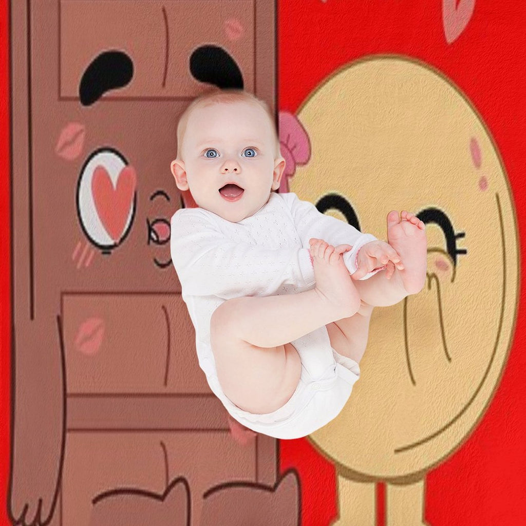 Choco And Pancake Couples Love Shrink-resistant Throw Blanket