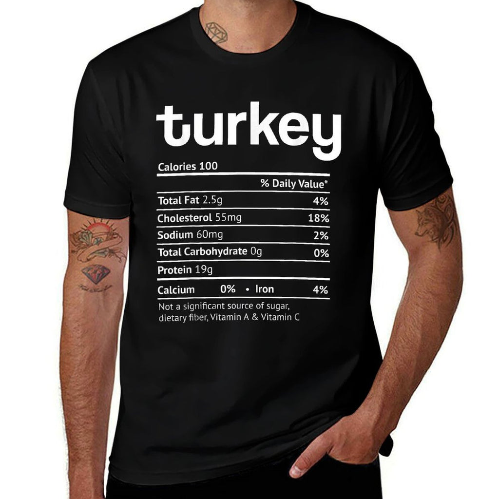 Turkey Nutrition Facts Funny Thanksgiving Christmas Food  Odor-resistant T-Shirt