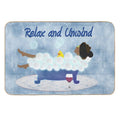 Lady In Tub In Blue  Pet-Safe Bath Mat
