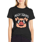 Piggy Squad Funny Pig Farmer Hog Farm Animal Men Women Kids  Eco-friendly Material T-Shirt