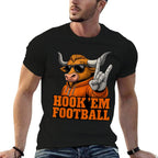 Horn Hand Funny Saying Texas Gift for Men, Women  Kids  Summer-ready Fabric T-Shirt