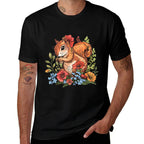 Cute Squirrel With Flowers I Kids Squirrel  Affordable Price T-Shirt