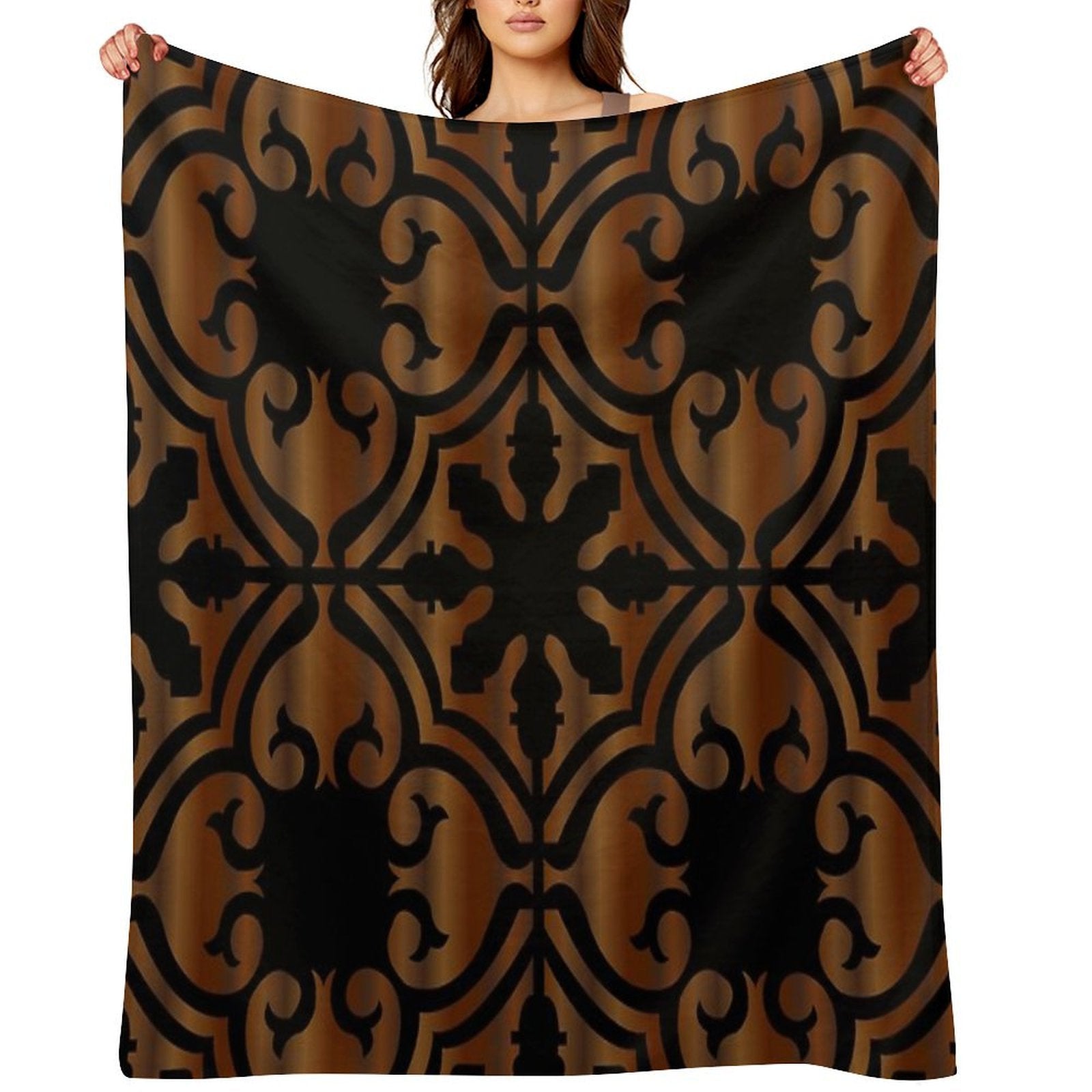 Decorative Abstract Vintage Design Machine-washable Throw Blanket