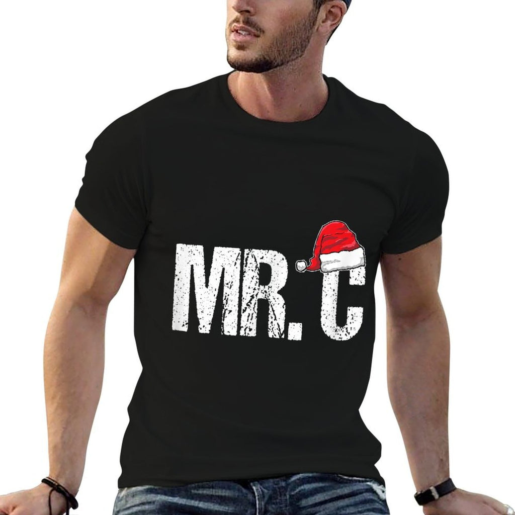 Funny Mr. C - Santa Claus Hat Christmas  Graphic-printed T-Shirt