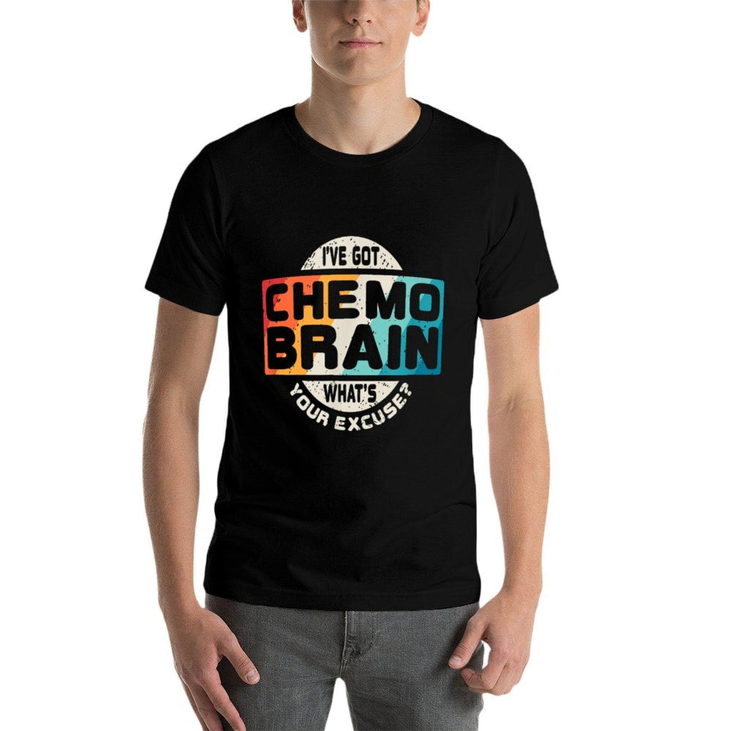 Cancer T Chemo Brain Retro Awareness Gift  Moisture-wicking T-Shirt