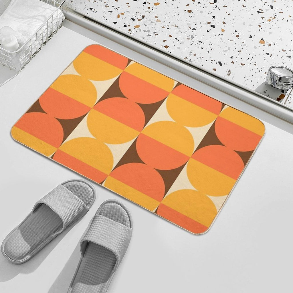 Mid Century Modern Geometric Abstract Pattern 727  Absorbent Bath Mat