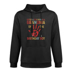 Officially A Handful Grandma Of The Birthday Boy 5 Year Old Easy Care Hoodie