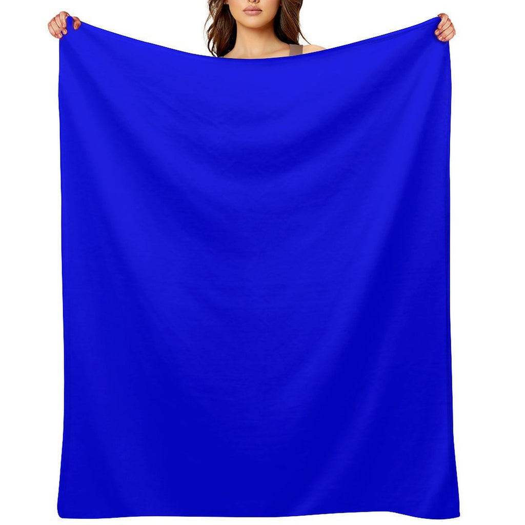 Royal Blue Solid Color Premium Throw Blanket