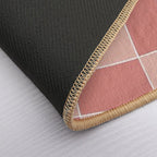 Red Checkerboard Art  Easy To Clean Bath Mat