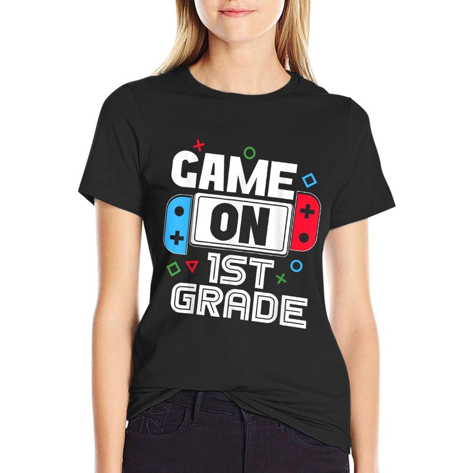 Gamer Back To School Funny Game 1st Grade Kids Boys  High-quality Stitching T-Shirt