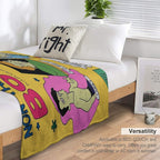 Non-Threatening Boys Magazine Quick-dry Throw Blanket